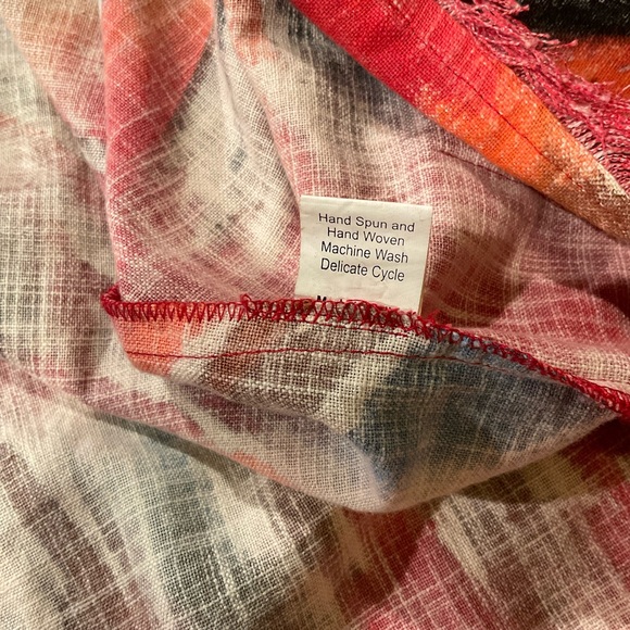 Dilemma organic cotton colorful open front fringe jacket - Picture 10 of 14